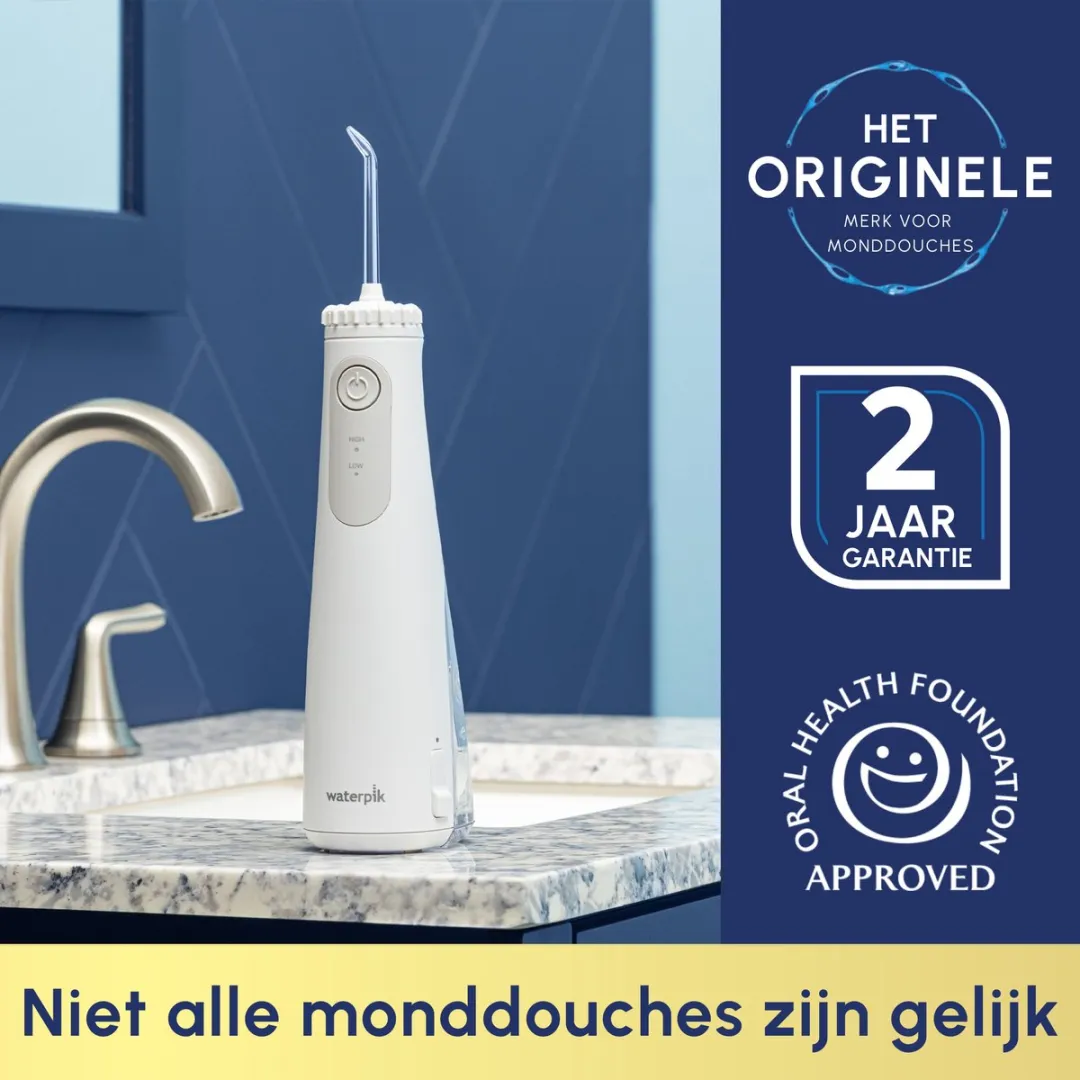 Waterpik Cordless Pearl Waterflosser - 2 Snelheden - Wit