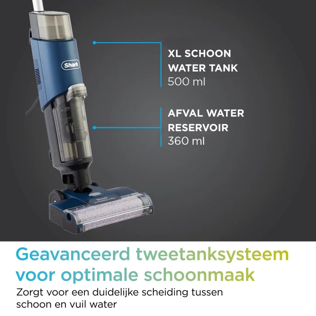 Shark Hydrovac WD100EU Nat- en droogzuiger - Blauw