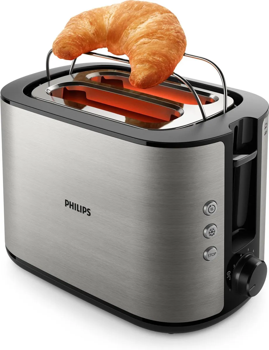 Philips Viva HD2650/90 Broodrooster 2 Snacks - 950W - Roestvrij staal