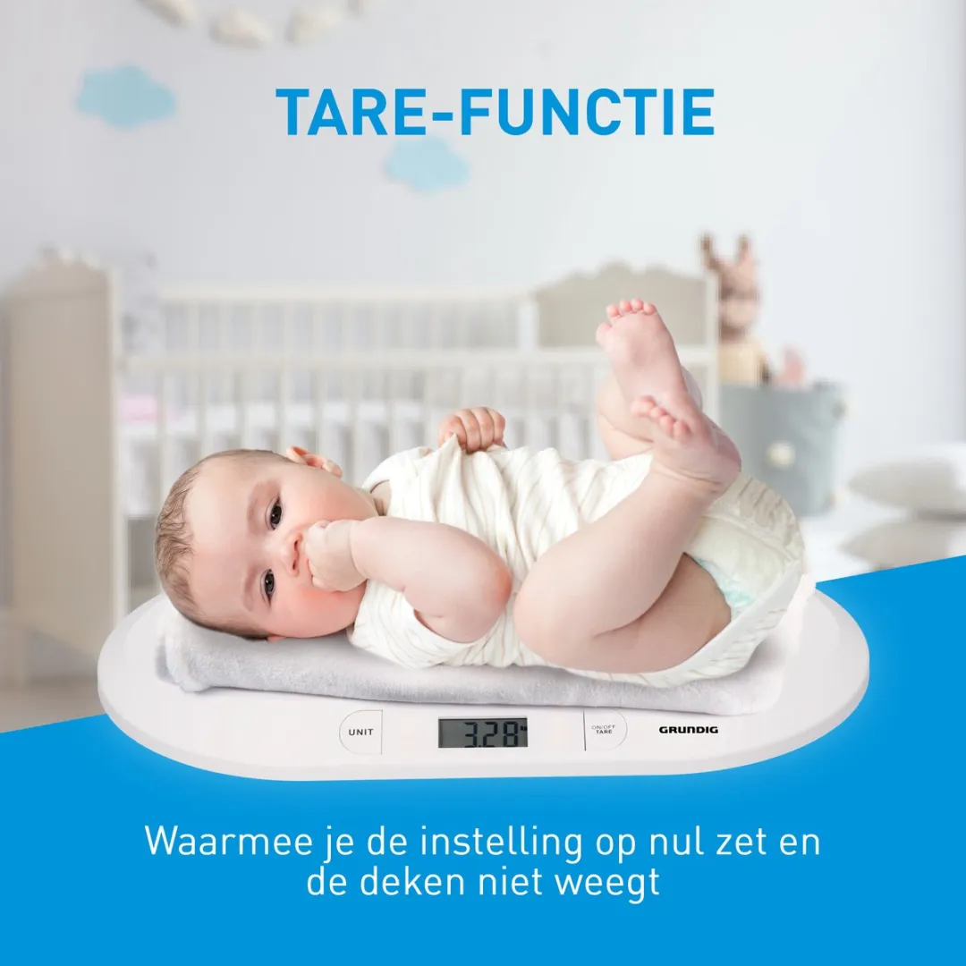 Grundig Babyweegschaal Digitaal 20kg - Wit - afbeelding 3 van 6