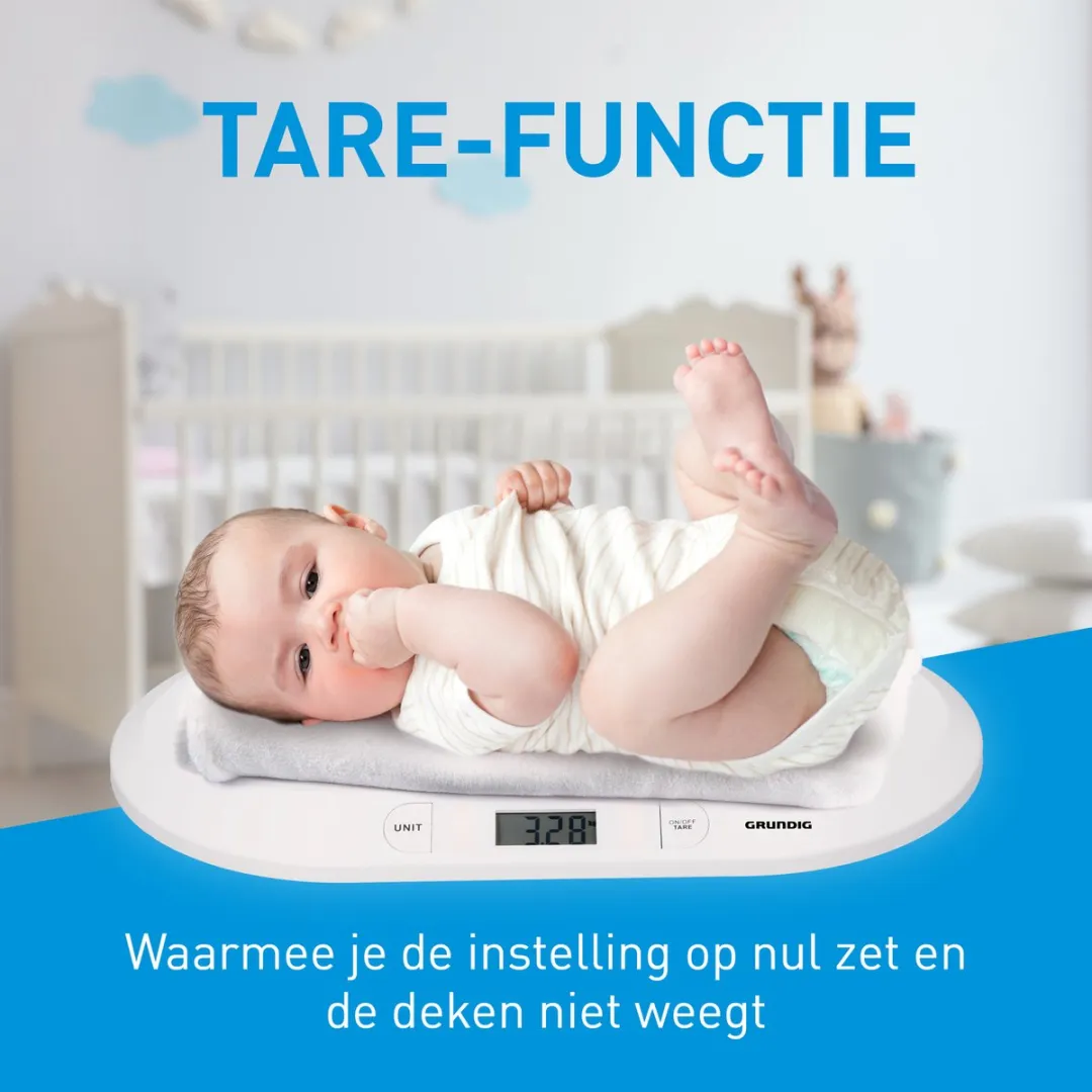 Grundig Babyweegschaal Digitaal 20kg - Wit - afbeelding 4 van 6