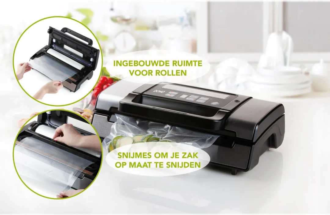 Domo DO331L Vacuüm Folielasapparaat 130W - Zwart/RVS