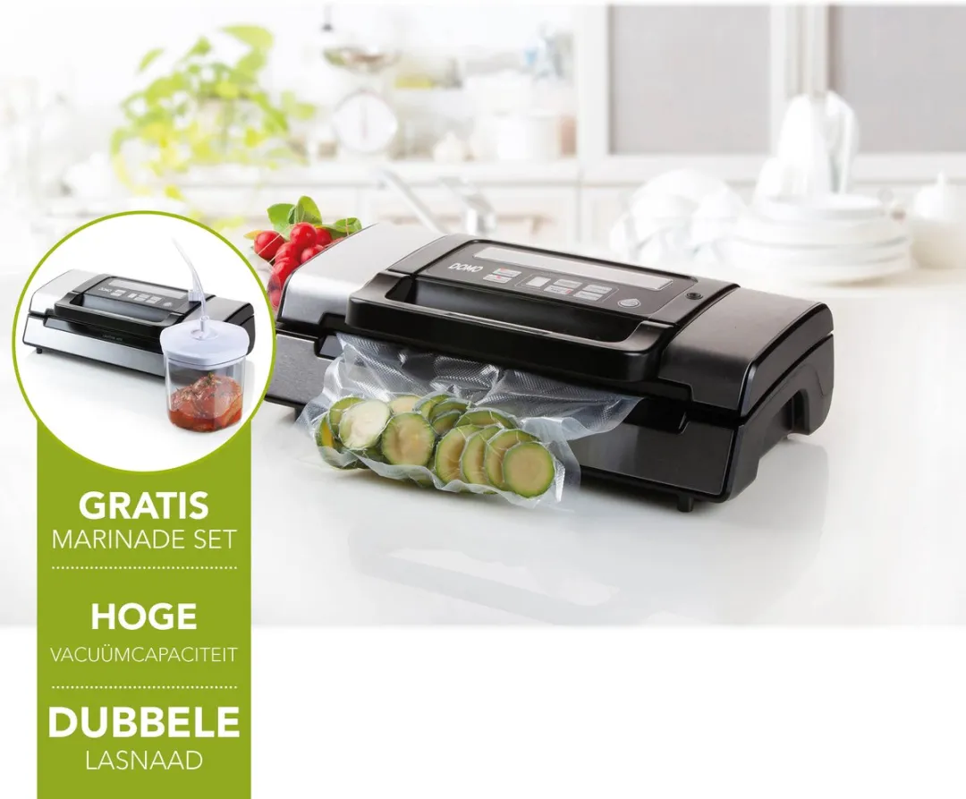 Domo DO331L Vacuüm Folielasapparaat 130W - Zwart/RVS
