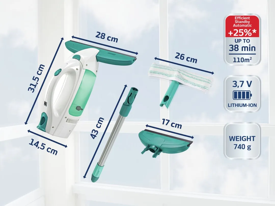 Leifheit Dry & Clean 51016 Ruitenreiniger - 1L - 43cm Steel