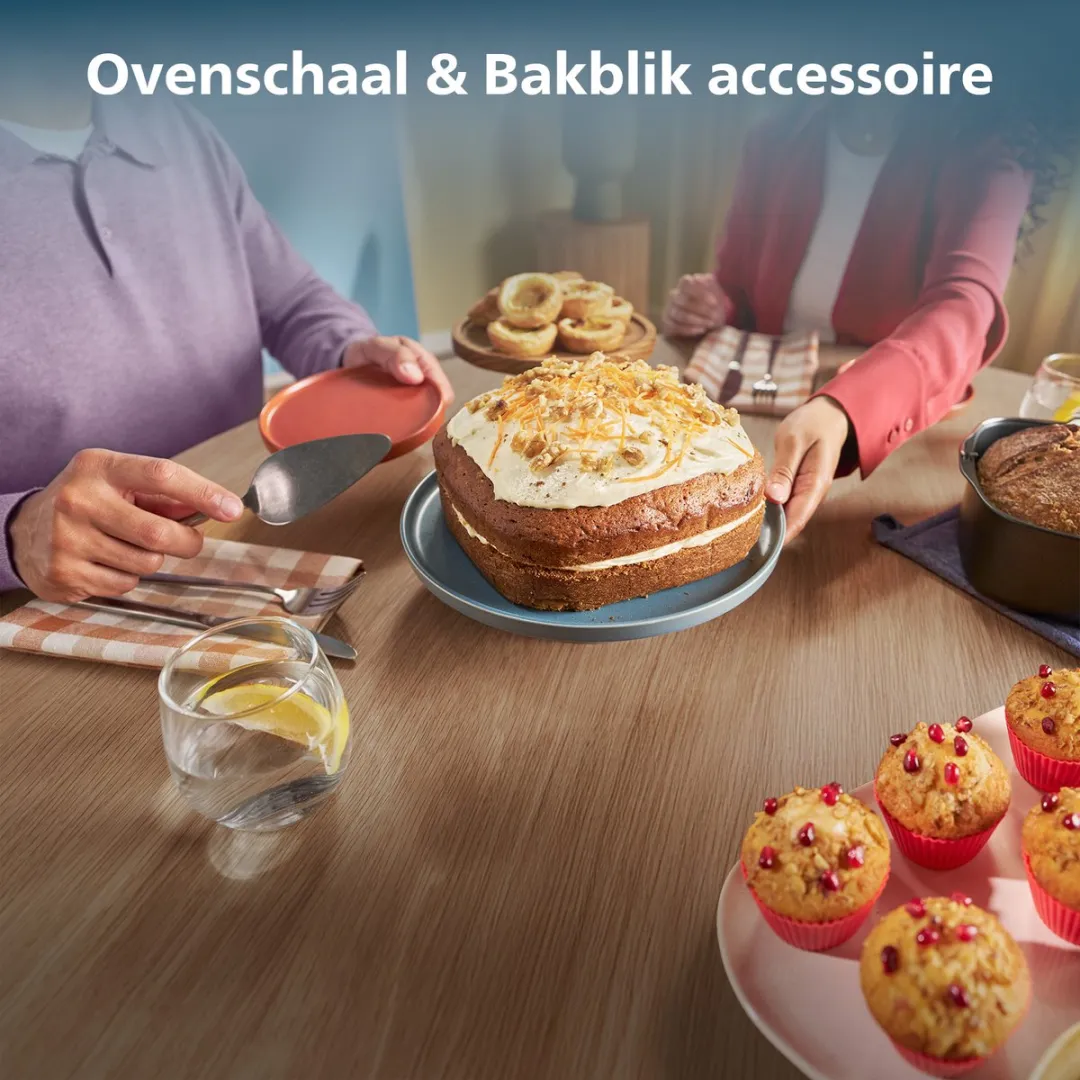 Philips Ovenschaal & Bakblik Airfryer Accessoire - HD9925/01 - Geschikt voor Philips - Bakaccessoire met 5 muffinvormen