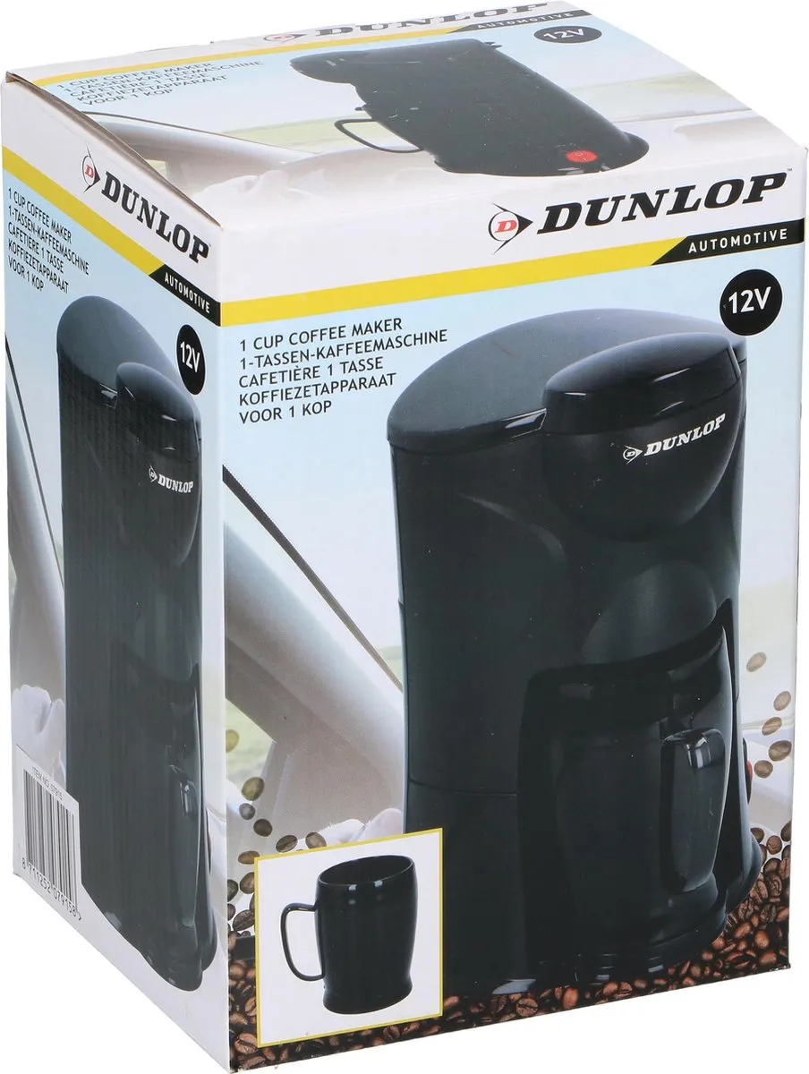 Dunlop Koffiezetapparaat 12V - 1 Kop - Zwart
