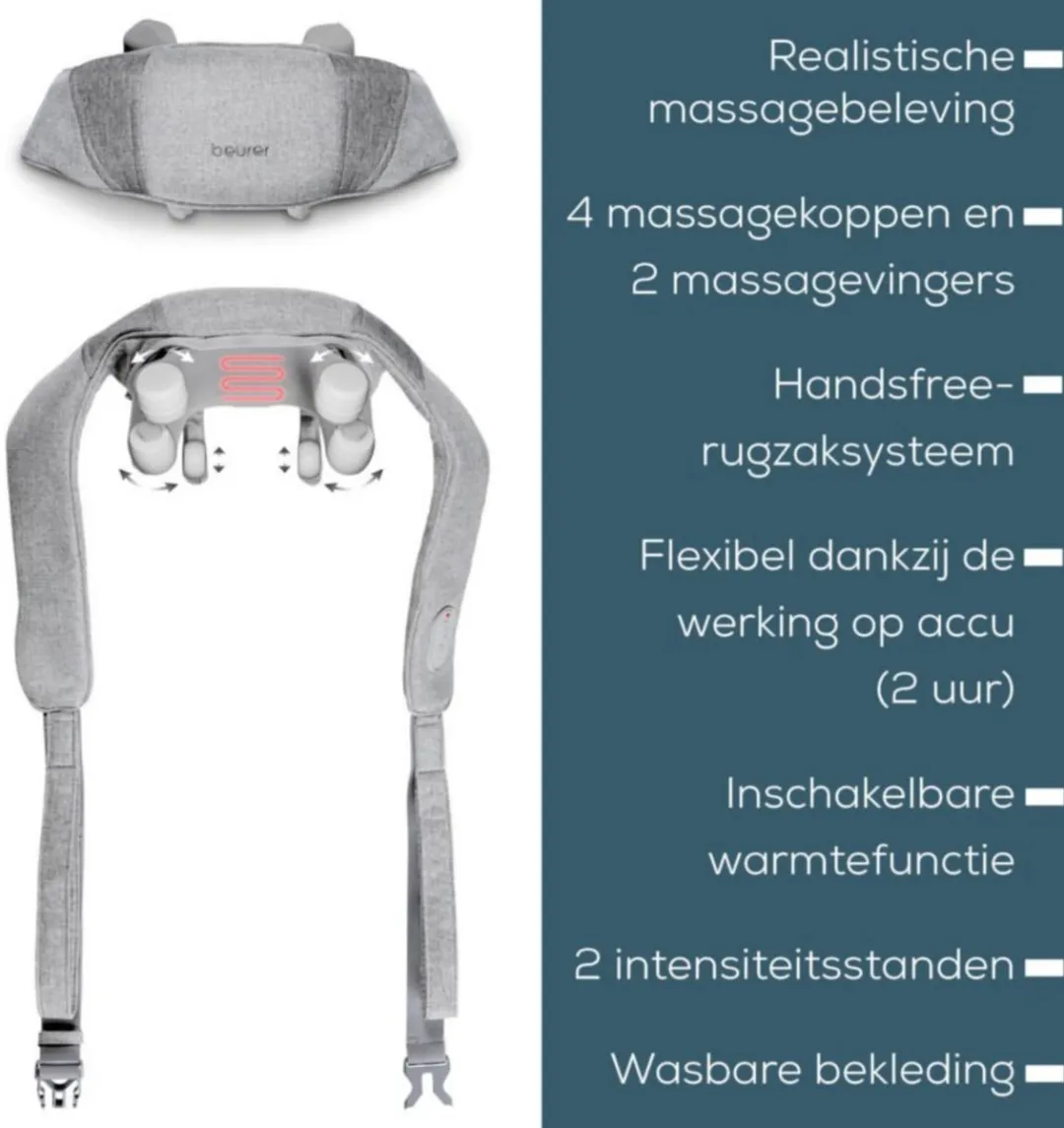 Beurer MG 154 Nekmassageapparaat - Shiatsu met warmte - 2 uur