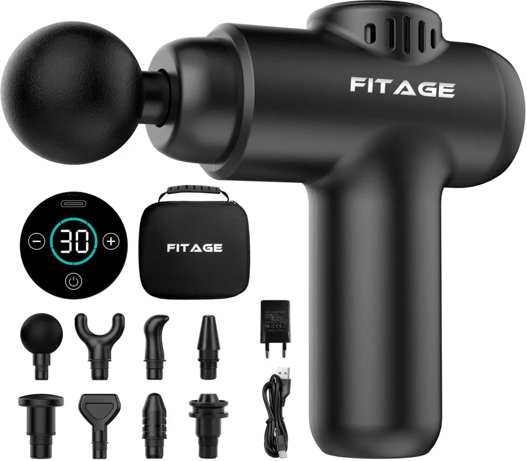FITAGE Massage Gun Mini - Professioneel Massage Apparaat - Massageapparaat Massagegun - Massage Pistool - Zwart