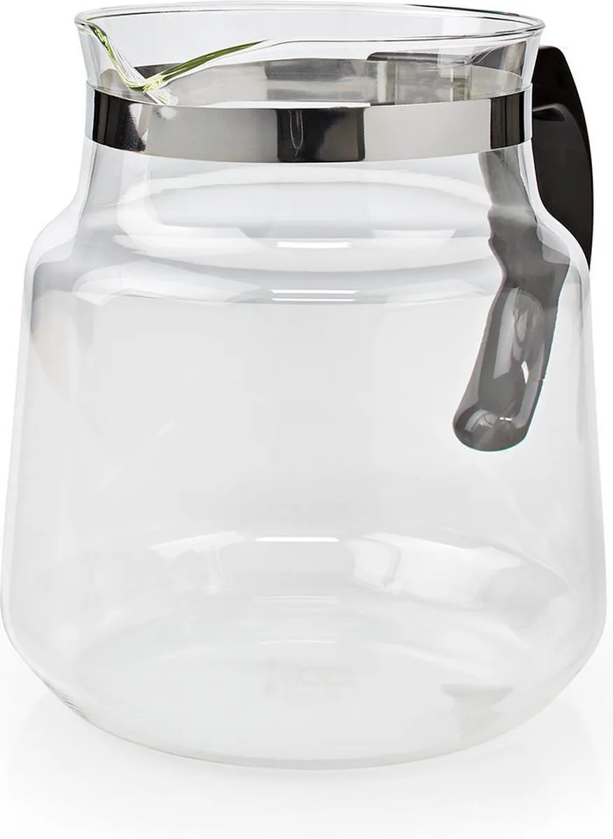 Nedis Glazen Koffiekan KACM100CPBK - 1,2L - Zwart