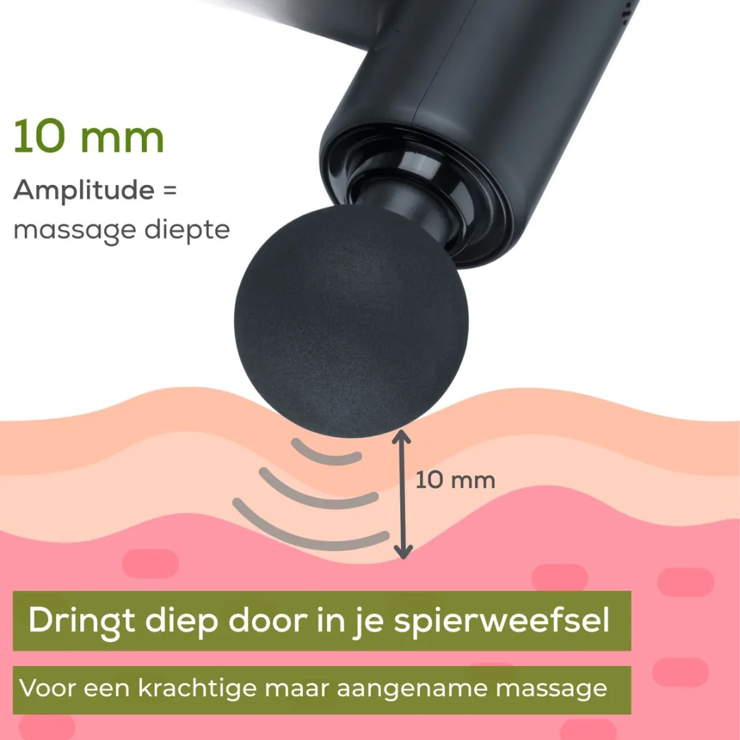 Beurer MG 89 CompactPower Professionele Massage Gun – Diepe Spiermassage – 10 mm Slagdiepte – 5 Snelheden – 3 Opzetstukken – USB-C – Stil – Spierherstel & Ontspanning – 3 Jaar Garantie
