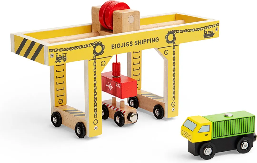BigJigs Houten Hijskraan Treinaccessoire BJT605