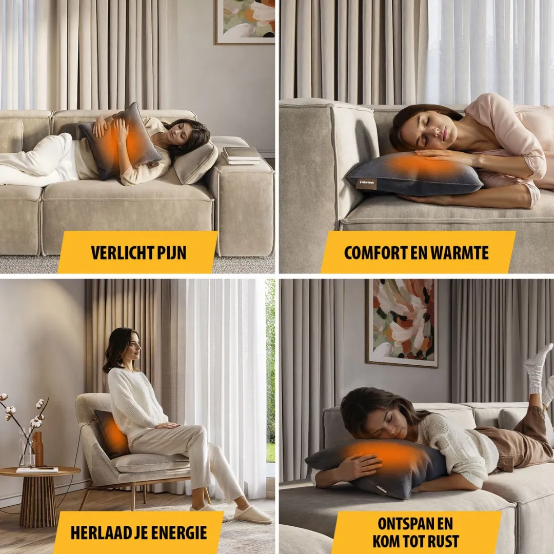 Tristar BW-4792 Draadloos Warmtekussen 45x45cm - Grijs