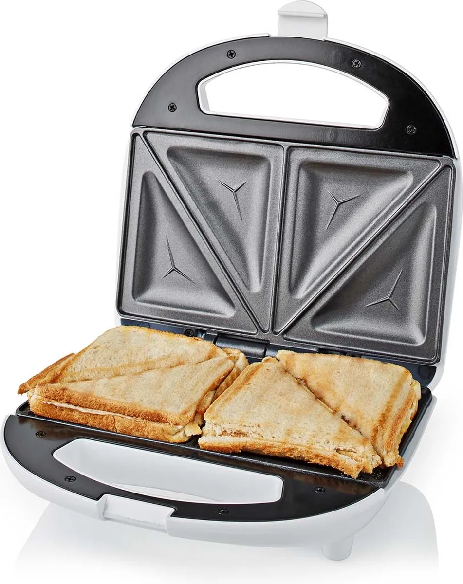 Nedis KASM110FWT Sandwichmaker 700W - 2 Platen - Wit