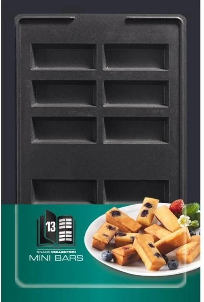 Tefal XA801312 Plaat Contactgrill Mini Staafjes Zwart