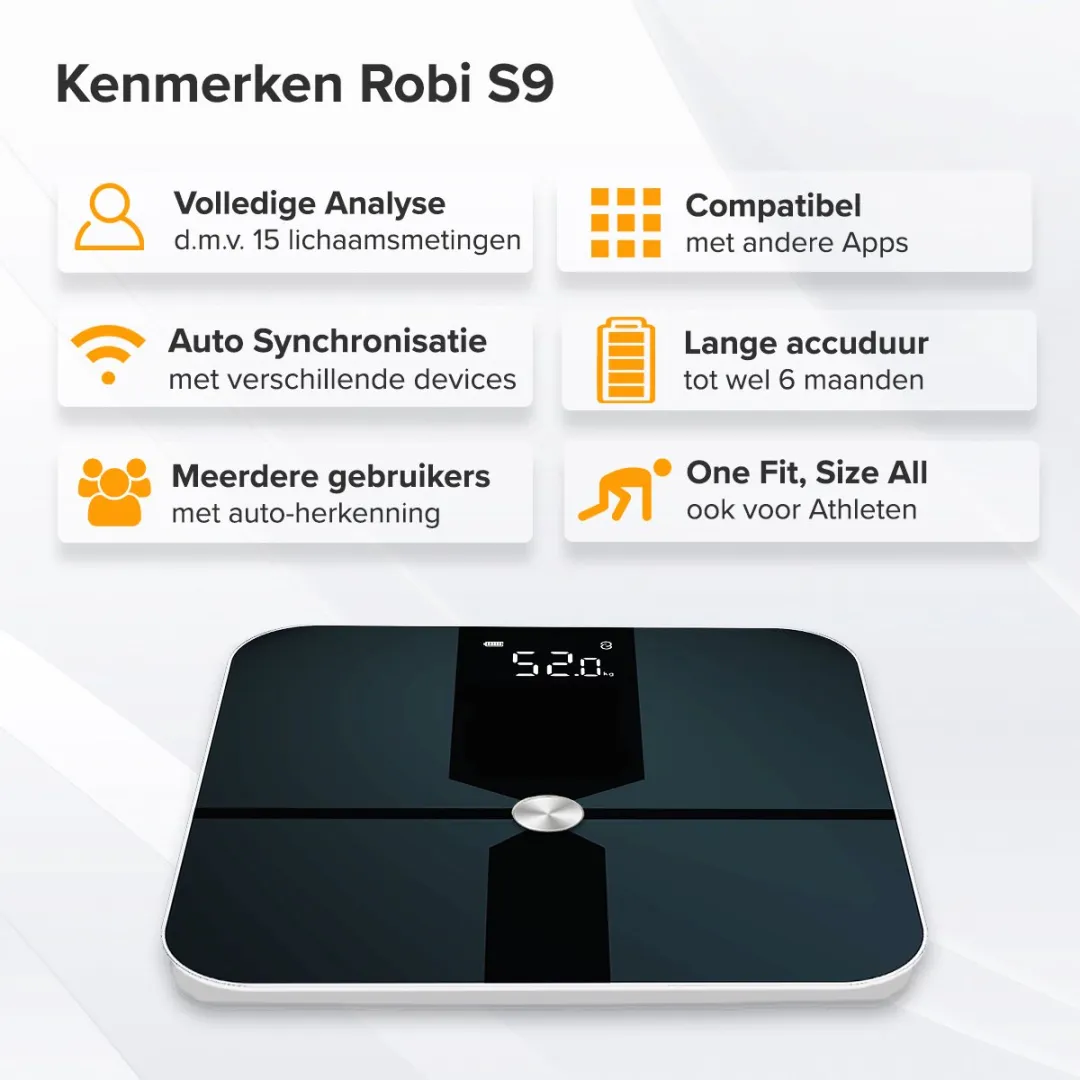 Robi S6 Personenweegschaal met Lichaamsanalyse