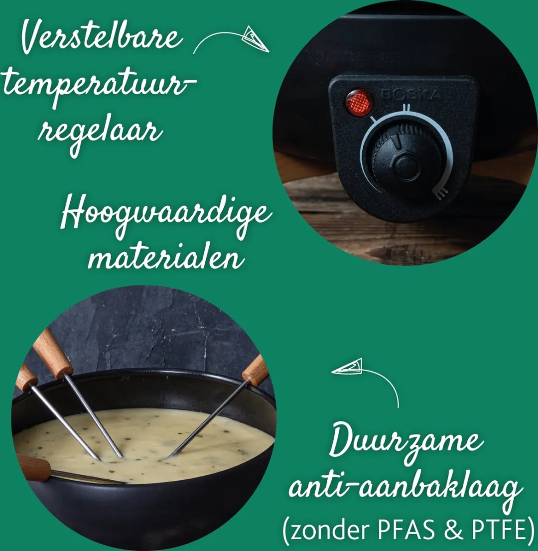 Boska Elektrische Fondueset Party 853570 - 800W - 2,3L - 8 Personen