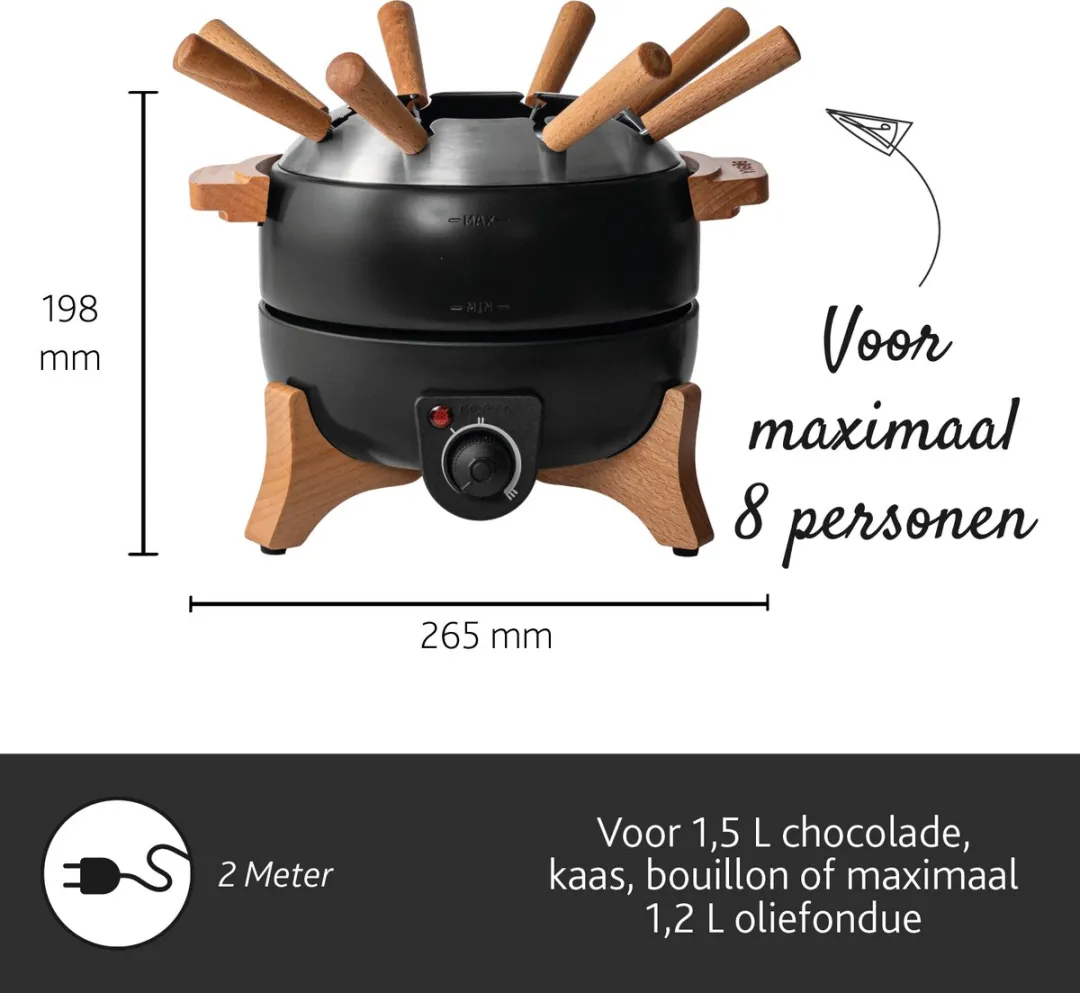 Boska Elektrische Fondueset Party 853570 - 800W - 2,3L - 8 Personen