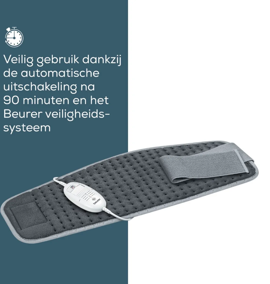 Beurer HK 53 Nek & Rug Warmtekussen – Elektrisch Warmtekussen met 3 Warmtestanden – Ademend & Zacht Fleece – Automatische Uitschakeling – BSS Veiligheidssysteem – Machinewasbaar – 5 Jaar Garantie: exclusief bij Bol.com