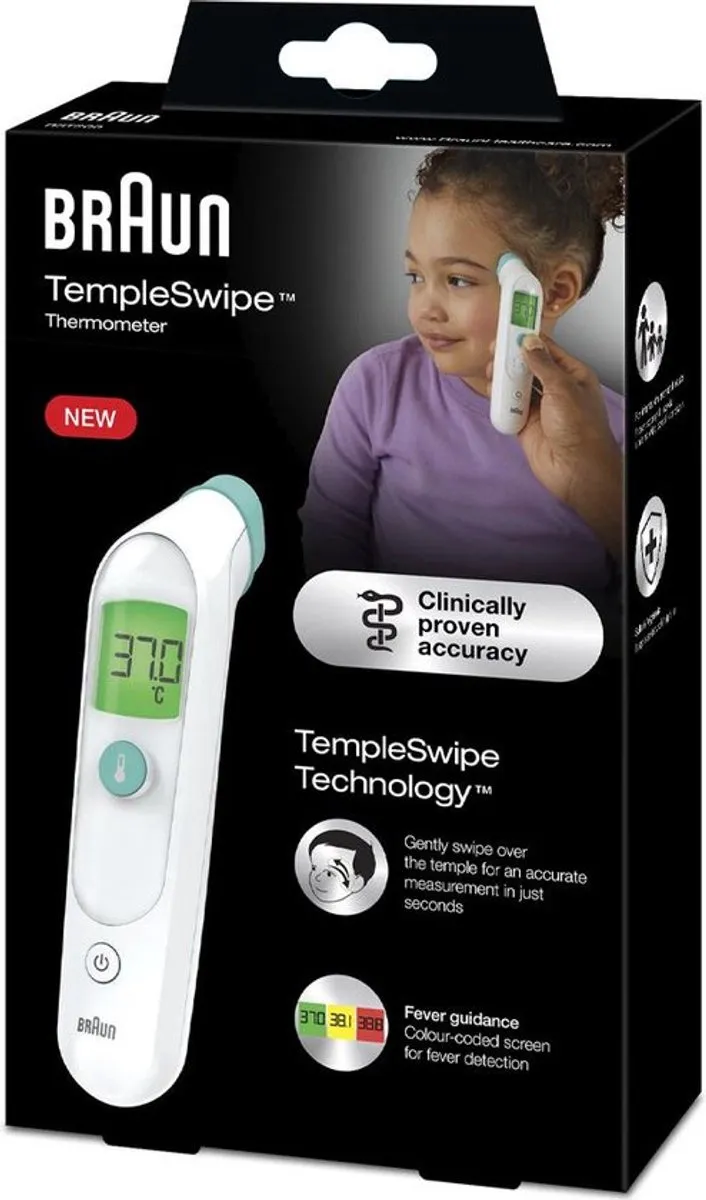 Braun Templeswipe BST200WE Thermometer - Wit