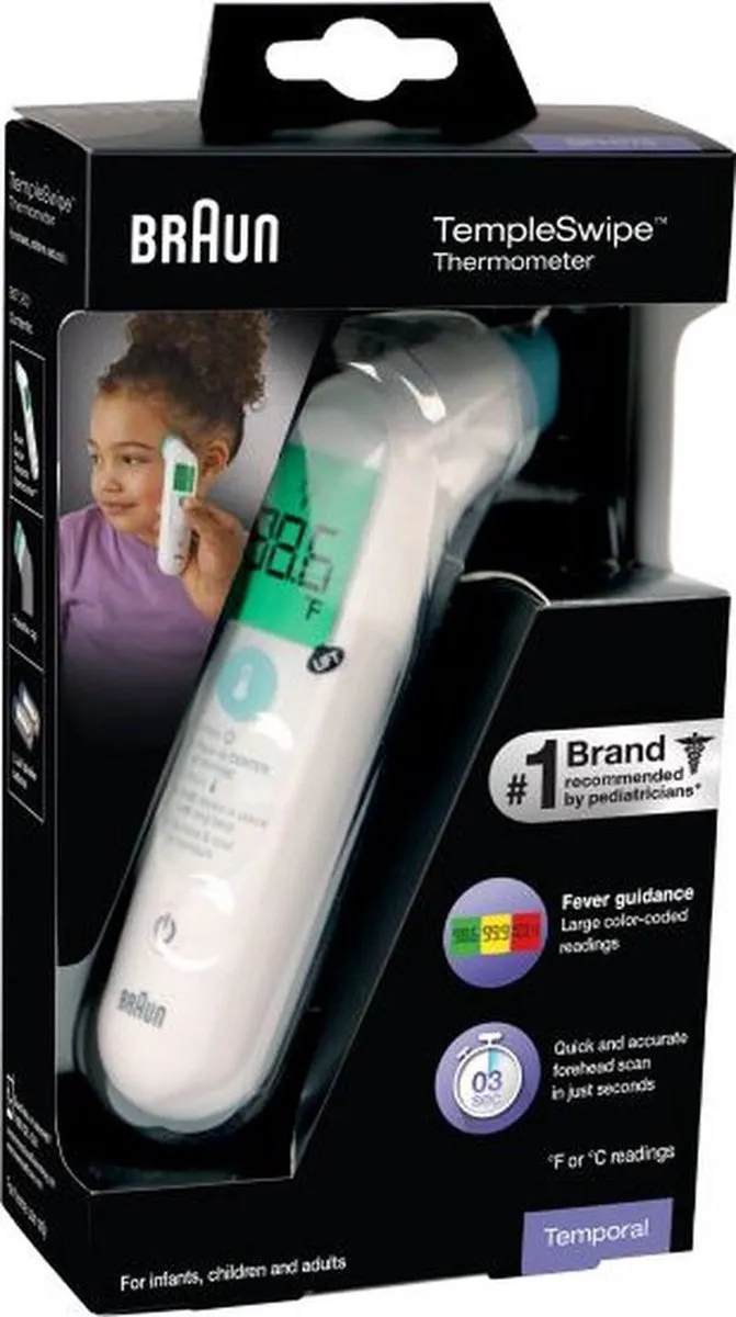 Braun Templeswipe BST200WE Thermometer - Wit - afbeelding 6 van 6