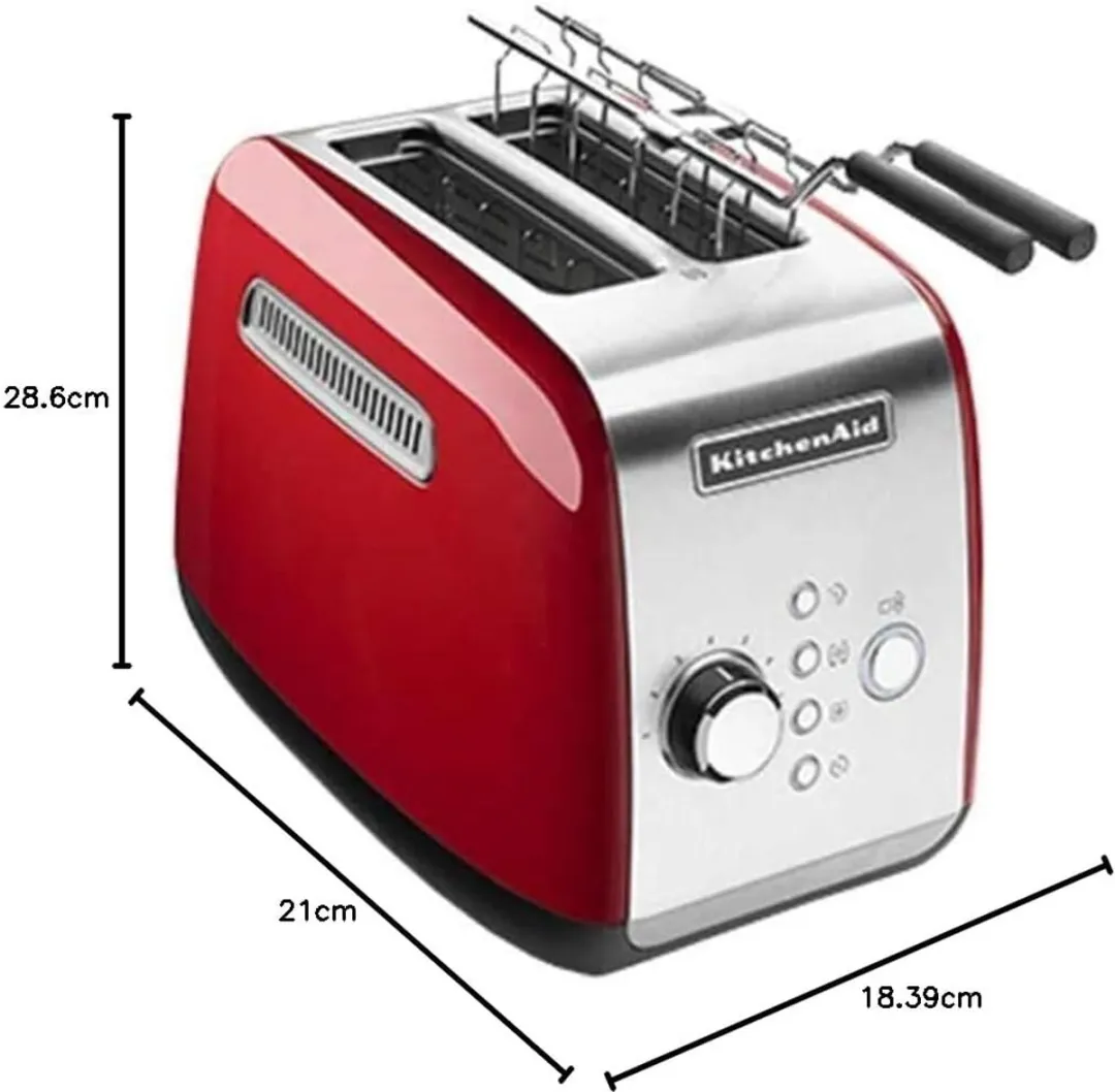 KitchenAid 5KMT221EER Broodrooster 2 Sleuven - 1100W - Keizer Rood