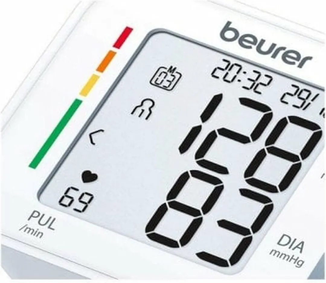 Beurer BC 28 Bloeddrukmeter pols - Hartslagmeter - Onregelmatige hartslag - Risico-indicator - 2 Gebruikersgeheugen - Manchet pols 14-17,5 cm - Reisformaat - Incl. batterijen - 5 Jaar garantie - Wit