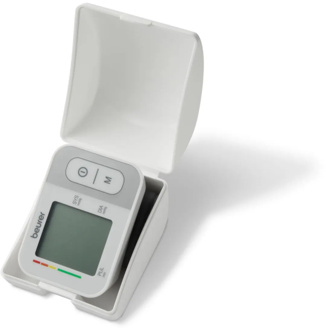Beurer BC 28 Bloeddrukmeter pols - Hartslagmeter - Onregelmatige hartslag - Risico-indicator - 2 Gebruikersgeheugen - Manchet pols 14-17,5 cm - Reisformaat - Incl. batterijen - 5 Jaar garantie - Wit
