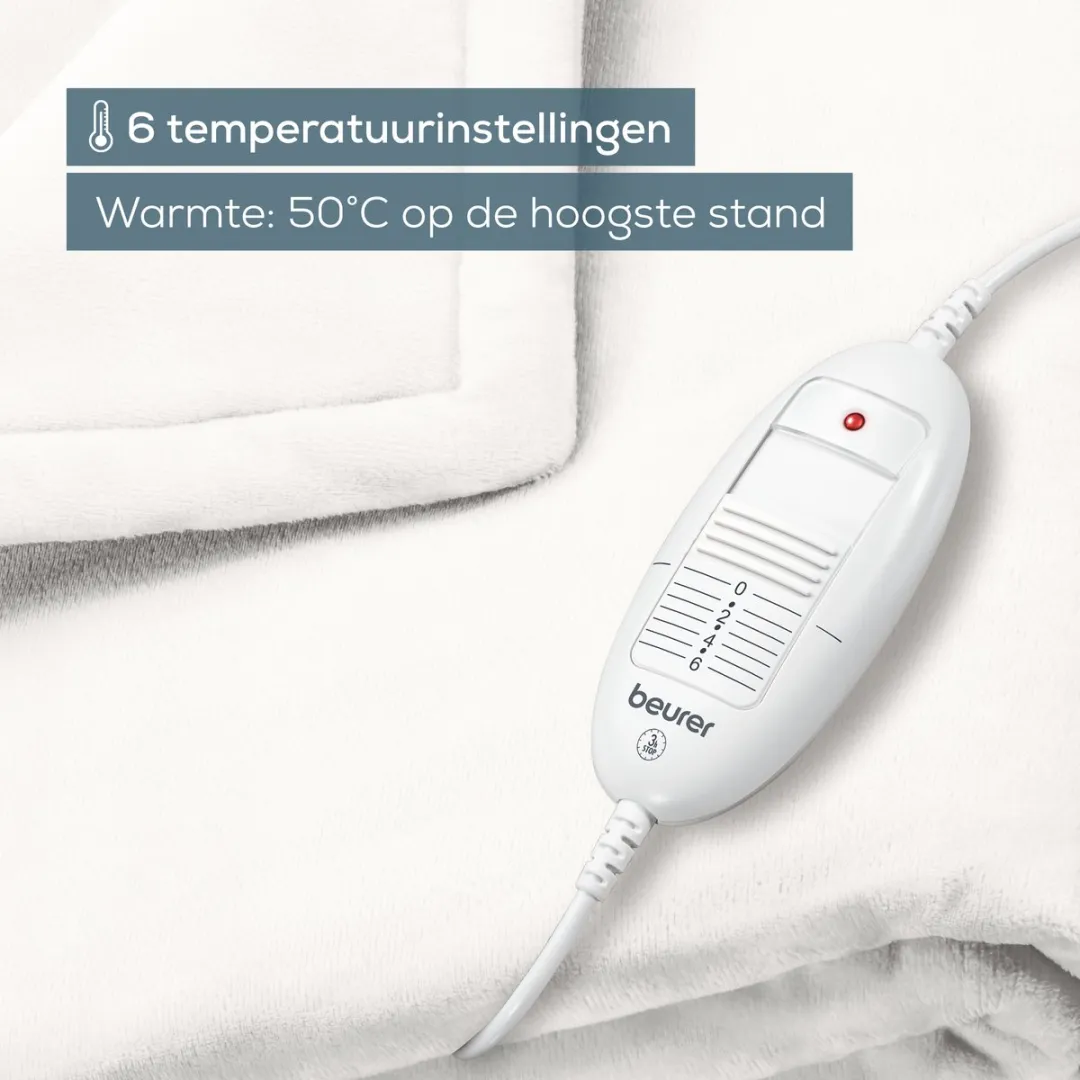 Beurer HD 75 42416 Warmtedeken - 1 persoons 180x130cm - Wit