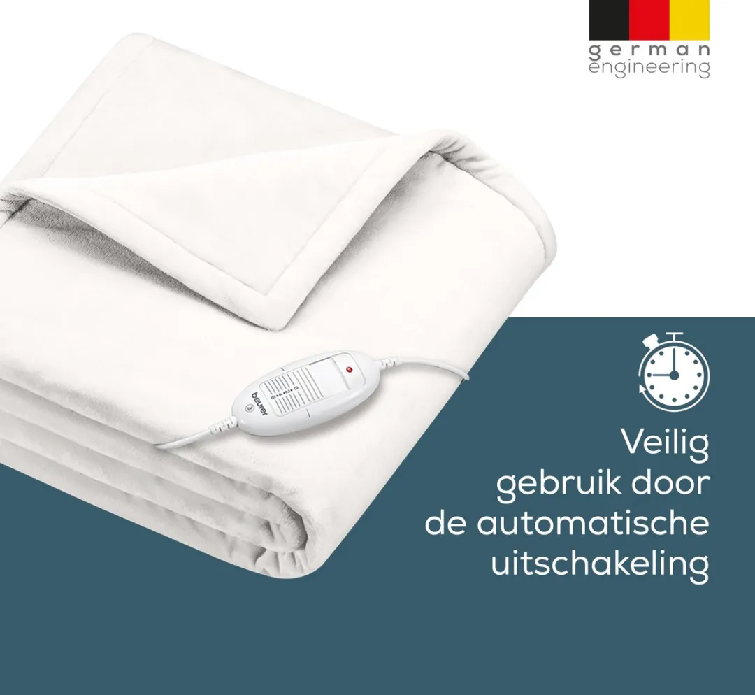 Beurer HD 75 42416 Warmtedeken - 1 persoons 180x130cm - Wit