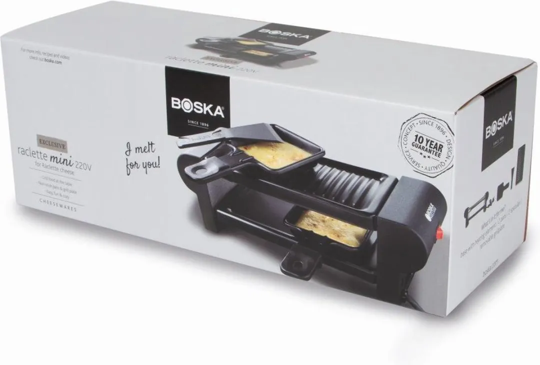 Boska Milano Raclette Mini 2 Personen - 350W - Zwart