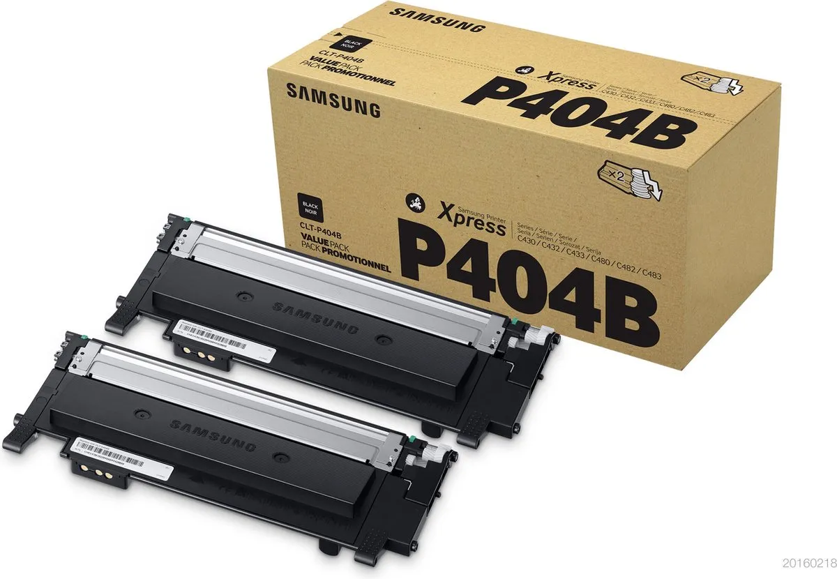 Samsung CLT-P404B Tonercartridges - 2 Stuks - Zwart