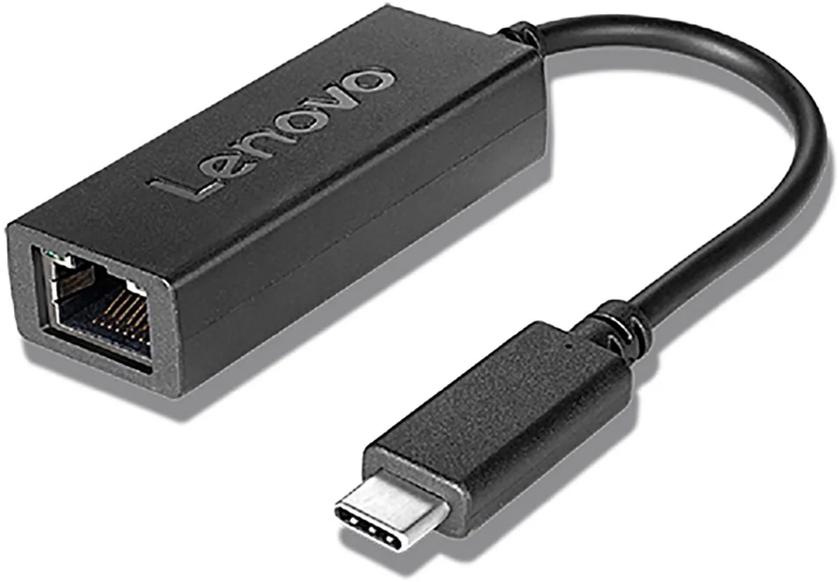 Lenovo USB-C naar Ethernet Adapter 4X90S91831 - Zwart