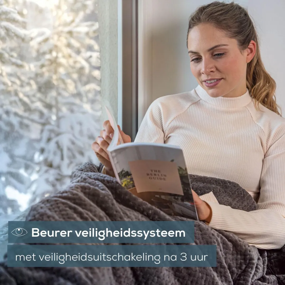 Beurer HD 65 Elektrische Warmedeken 100W - 180x130cm Grijs