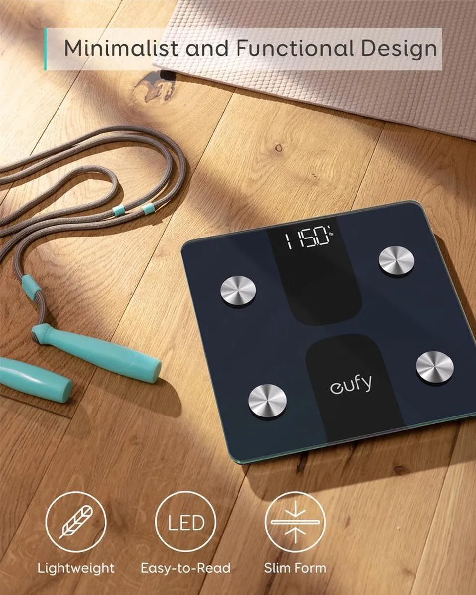 Eufy Bodysense C1 Weegschaal - 180kg - 16 Personen - Blauw - afbeelding 3 van 6