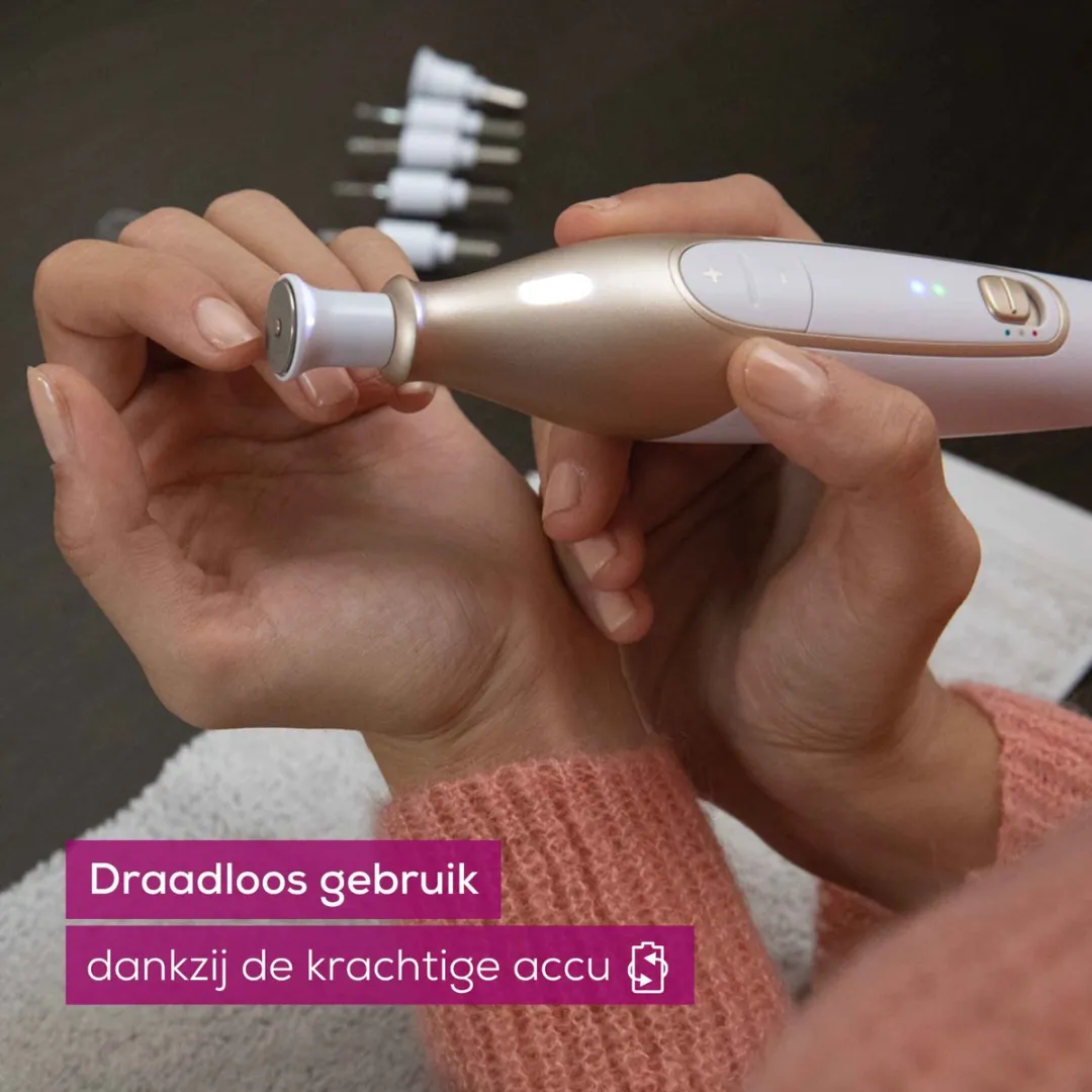 Beurer MP 64 Nagelvijl Set - Draadloos 10 Opzetstukken - Wit