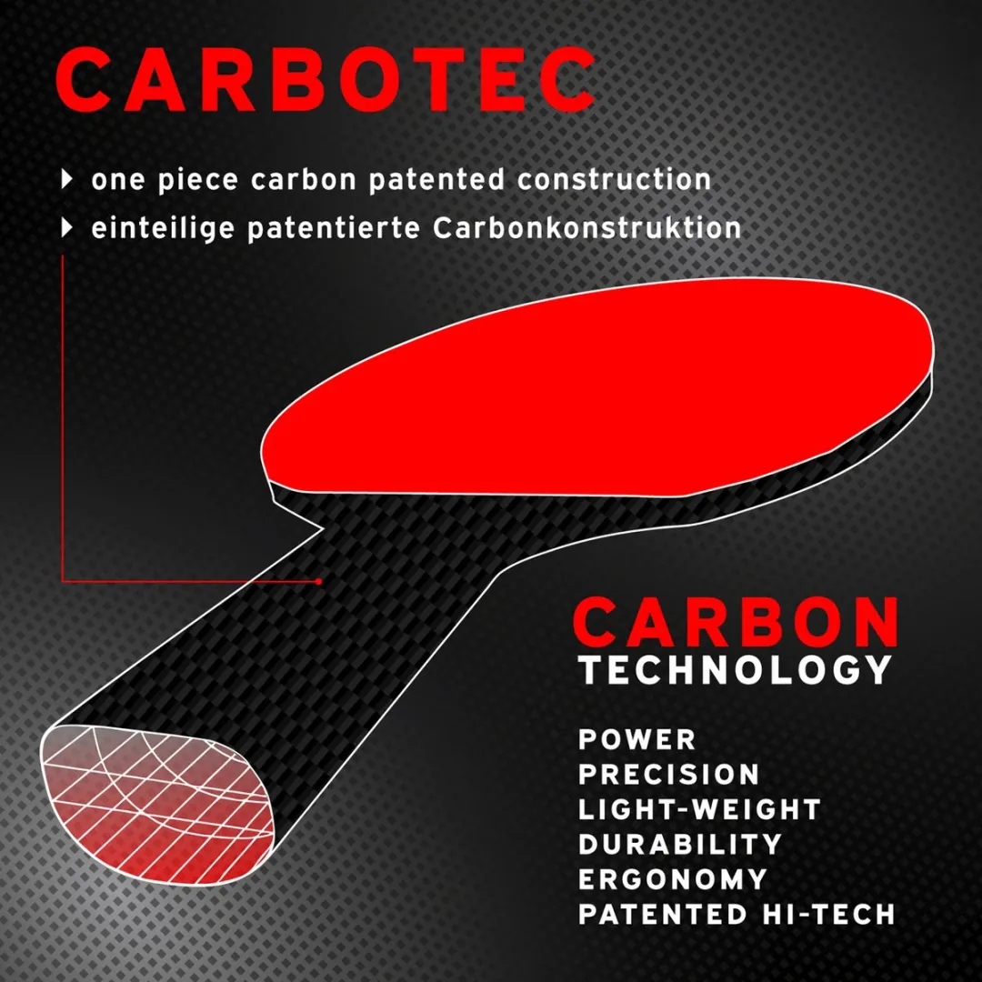 Schildkröt CarboTec 3000 Tafeltennisbat - Multicolor