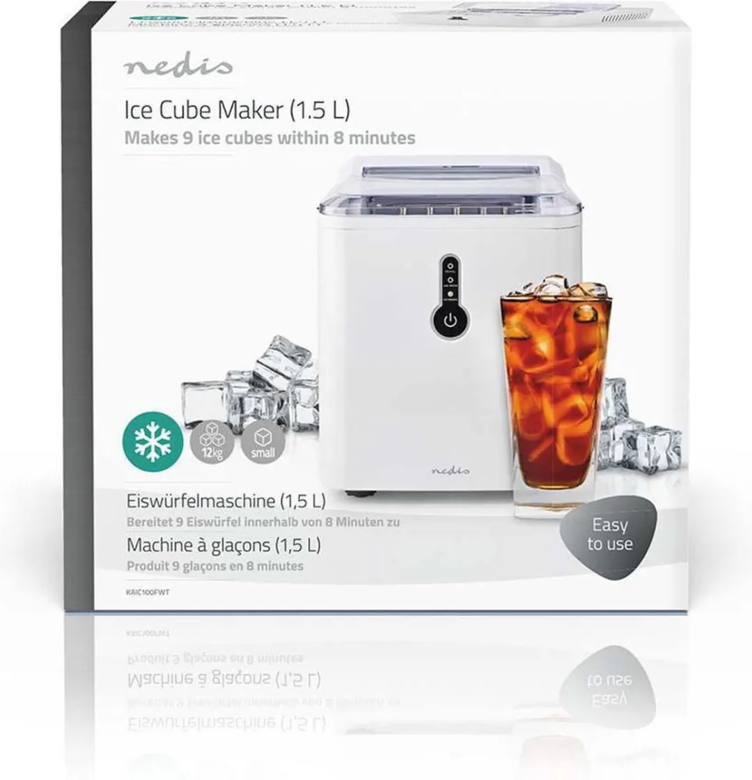 Nedis IJsblokjesmaker KAIC100FWT - 12 kg - Wit