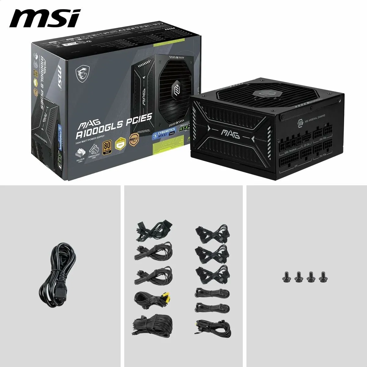 MSI 306-7ZP1B21-CE0 Voeding 1000W - 80 Plus Gold