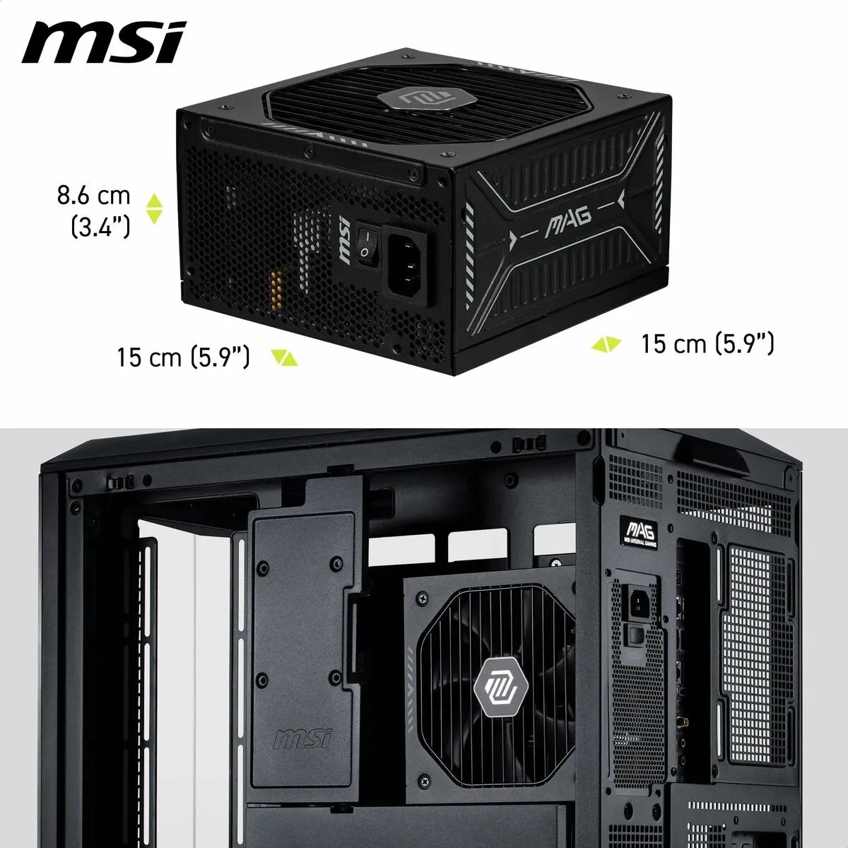 MSI 306-7ZP1B21-CE0 Voeding 1000W - 80 Plus Gold