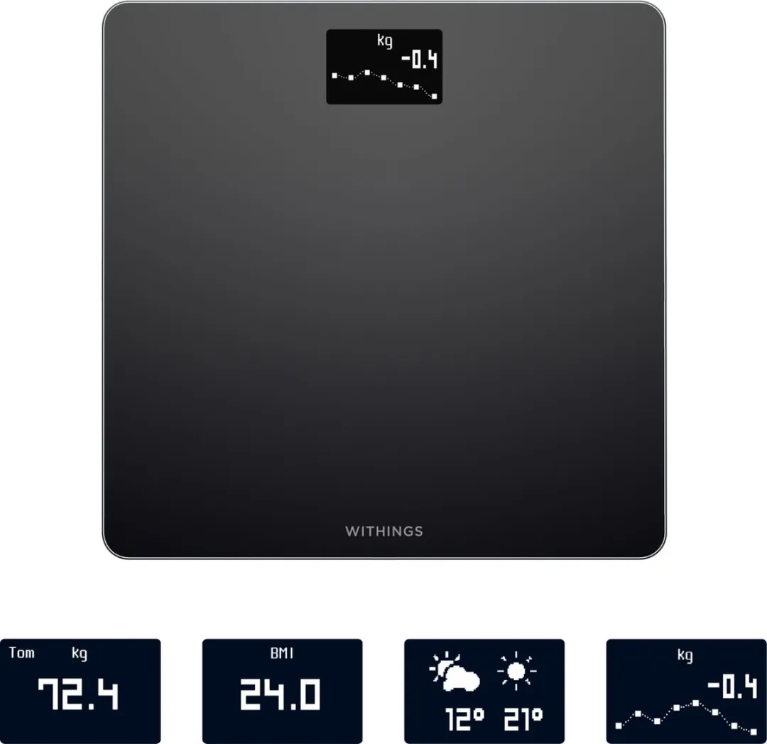 Withings Body WBS06-Black-All-Inter Weegschaal - Zwart - afbeelding 6 van 6