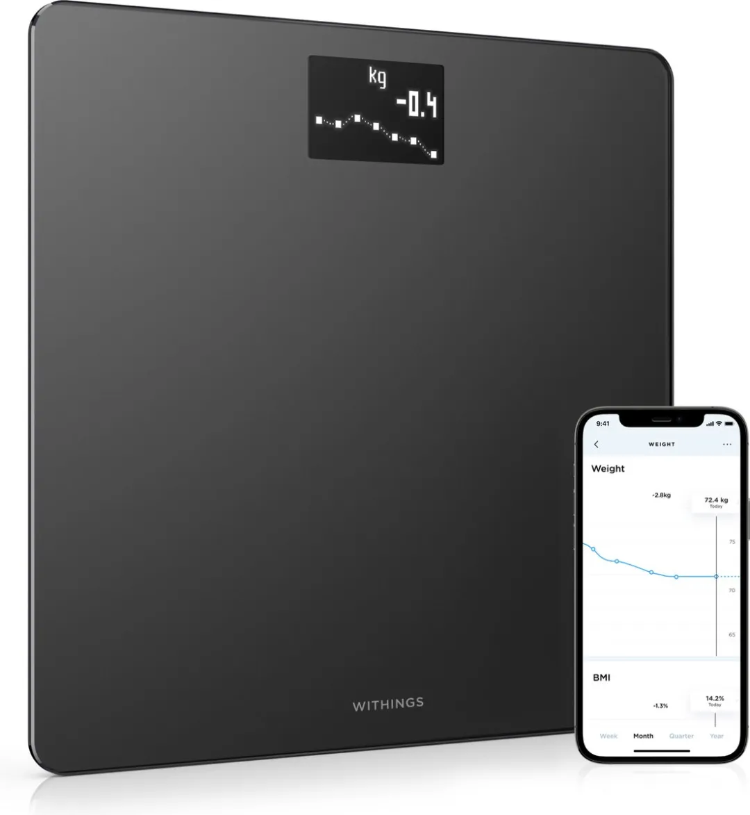 Withings Body WBS06-Black-All-Inter Weegschaal - Zwart