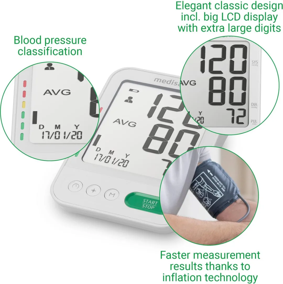 Medisana BU 586 Voice Bloeddrukmeter - 2 Personen - 120 Metingen - Wit - afbeelding 6 van 6