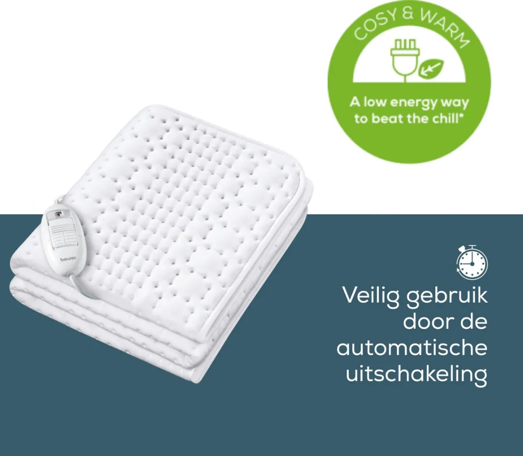 Beurer UB 300 Elektrische Onderdeken 1 Persoons 130x75cm - Wit