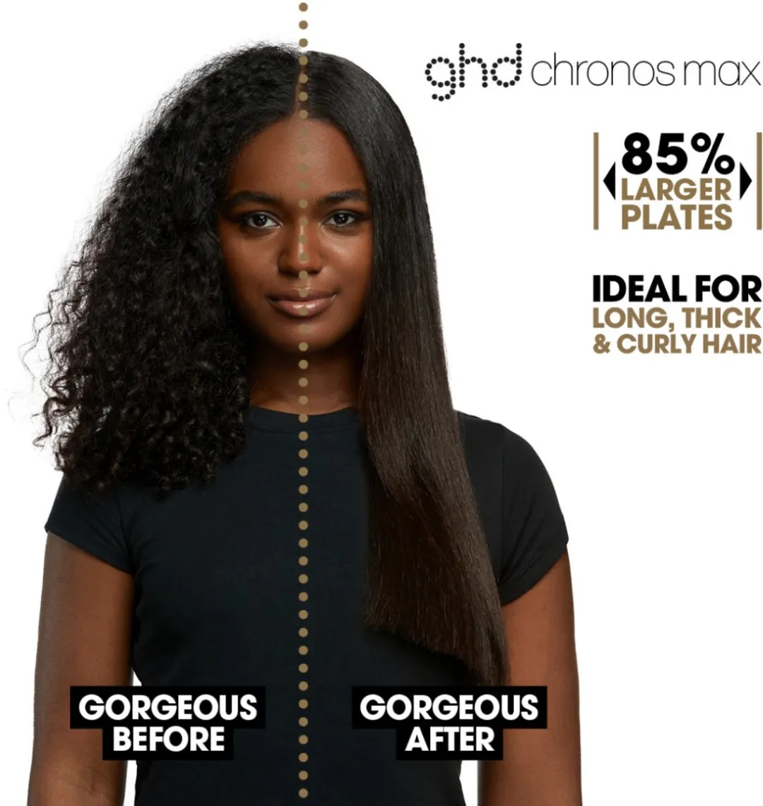 ghd - Chronos Max - Stijltang - Brede Platen - Zwart