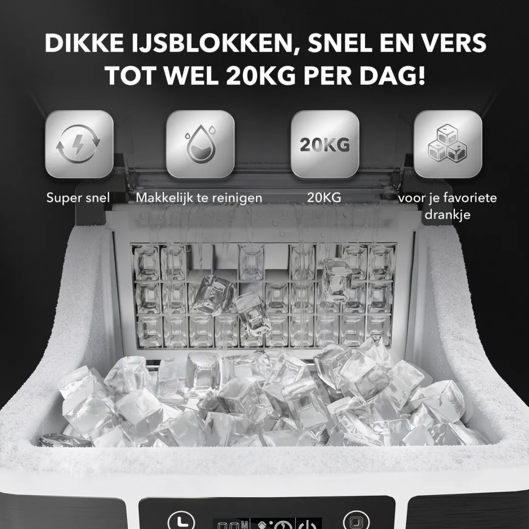 Bardi 50403 IJsblokjesmachine 3,2L - Zwart - afbeelding 6 van 6