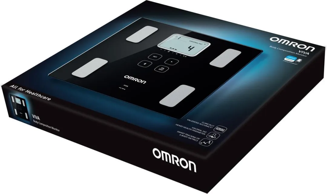 Omron VIVA HBF-222T-EBK Lichaamscompositiemeter - 150kg - 4 Personen - Zwart