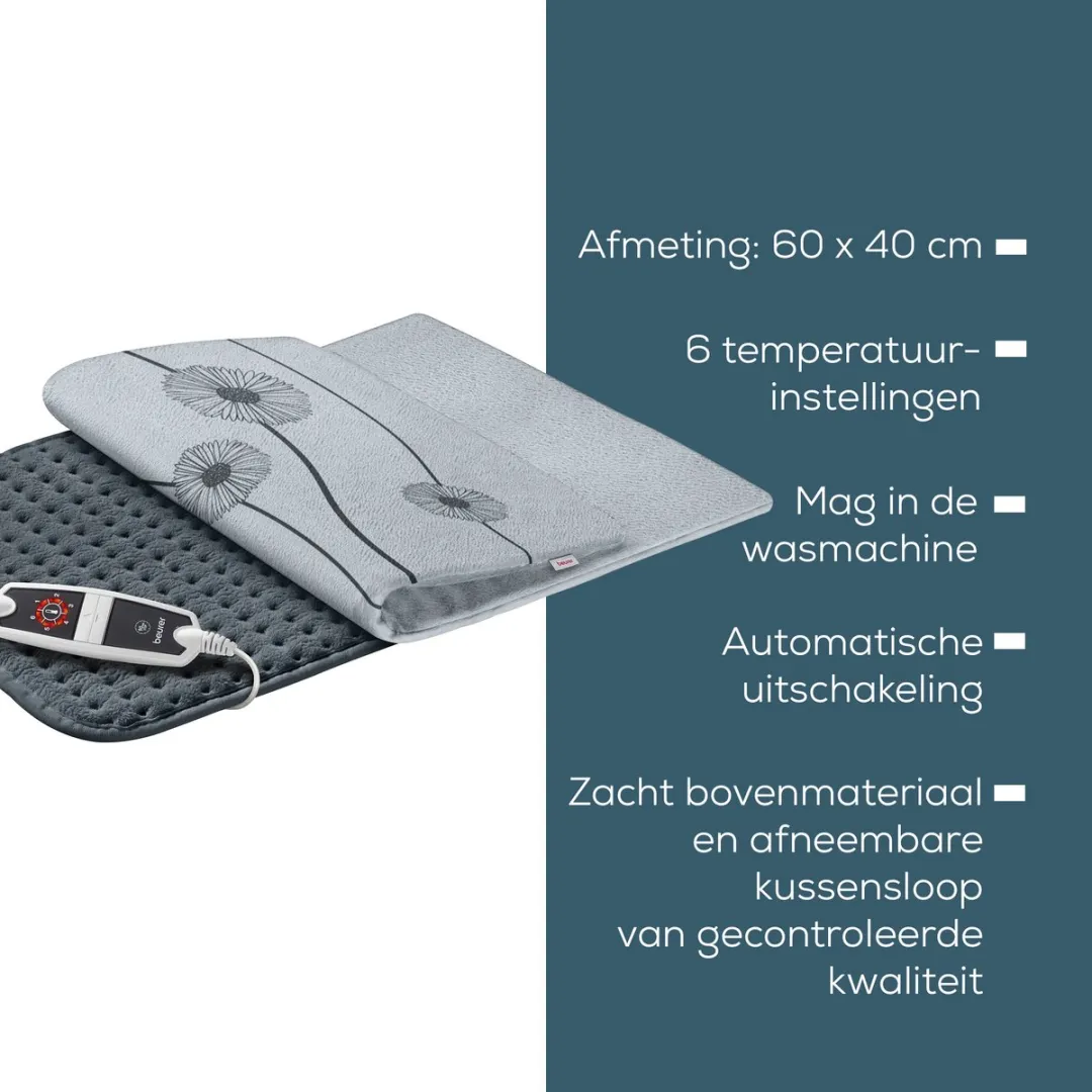 Beurer HK 125 XXL Warmtekussen 60x40cm - Cosy Grey - afbeelding 6 van 6