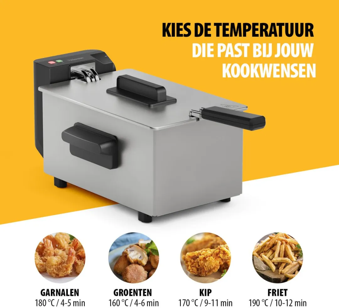 Tristar FR-9326 Frituurpan 3L - 2000W - Zilver