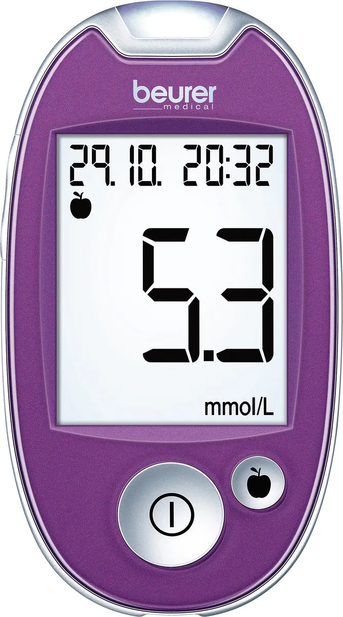 Beurer GL 44 Bloedsuikermeter - Paars - 1 Persoon - Incl. strips & lancetten