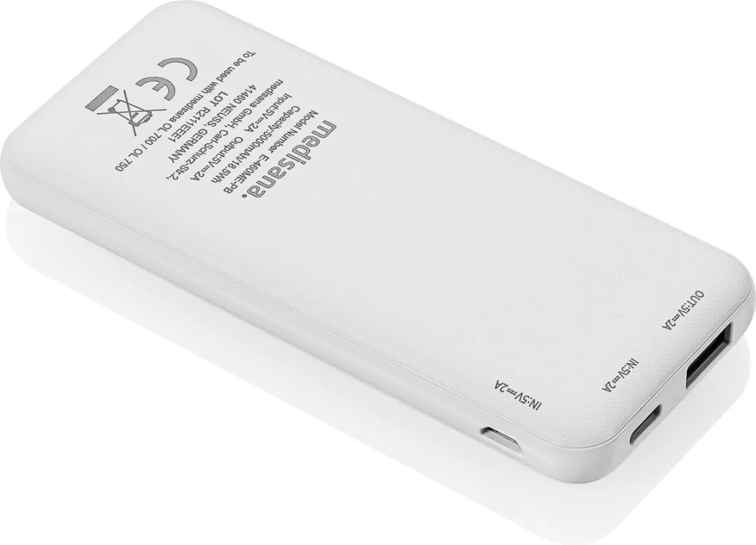 Medisana Powerbank 5000mAh - voor OL & HC - Wit